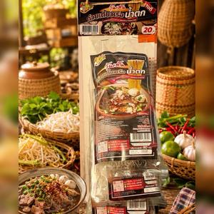 แบบแผง“วุ้นเส้นก๋วยเตี๋ยวเรือน้ำตก60กรัม/ห่อ(แผง6ห่อ
